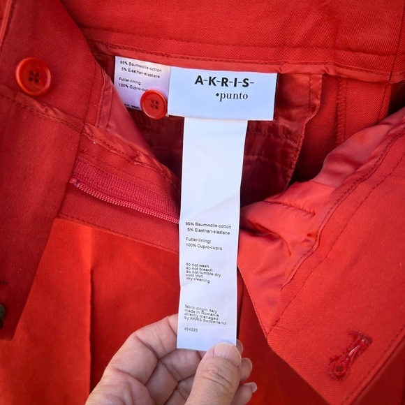 NWT Akris Punto Frankie Trousers Orange Fall Vibes Office Business Casual Sz 2 - Picture 6 of 11